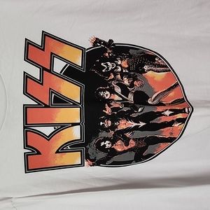 KISS size Large (42/44) Long Sleeve White Shirt.